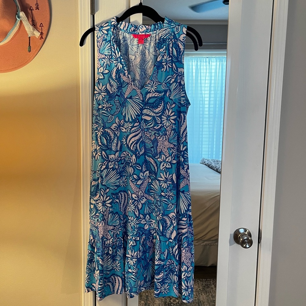 Lilly Pulitzer Amalfi Blue Sound The Sirens Malone dress
